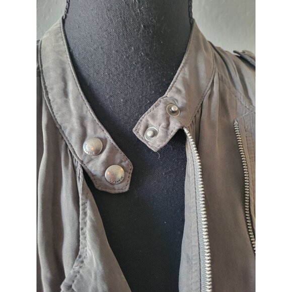 Blank NYC Olive Green Lightweight  Zipper Jacket Size S Pockets Casual 90s Modo - Picture 2 of 12